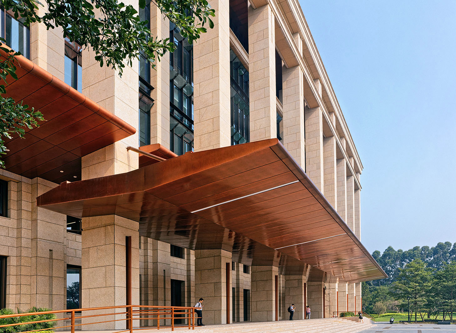 Interior, exterior, and aerial drone architectural photography of the Huawei Financial Center in Shenzhen, China commissioned by HDR Architects. © Paul Dingman architectural photographer