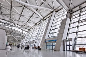 Architectural photography of the Incheon International Airport in Incheon South Korea. Paul Dingman is an architectural photogapher specializing in airports, transportation, and large scale project. He is based in China and works throughout China and Asia.