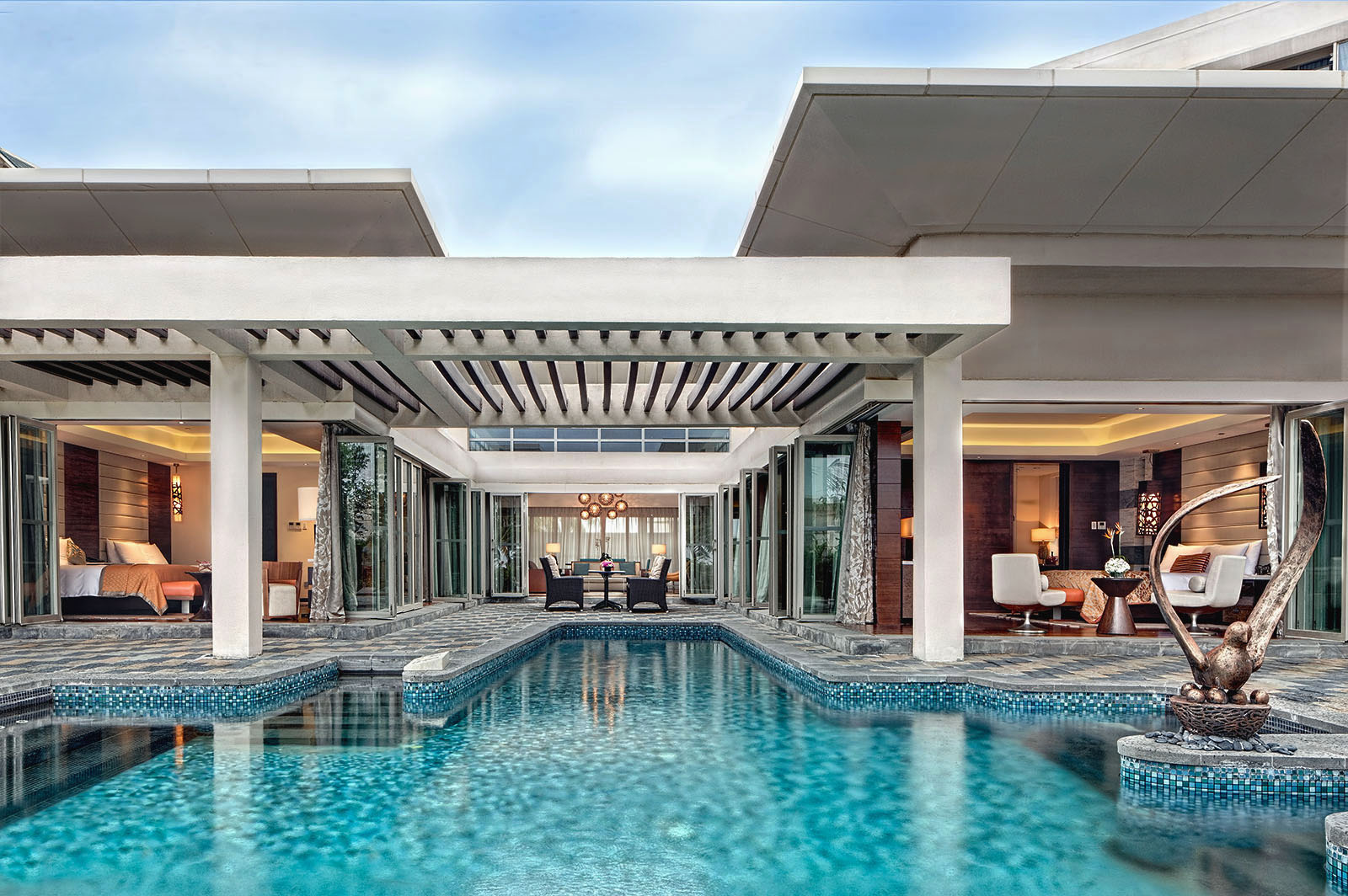 Interior and exterior architectural photography of the MGM Grand Sanya Resort in Sanya, China by hotel and resort photographer Paul Dingman