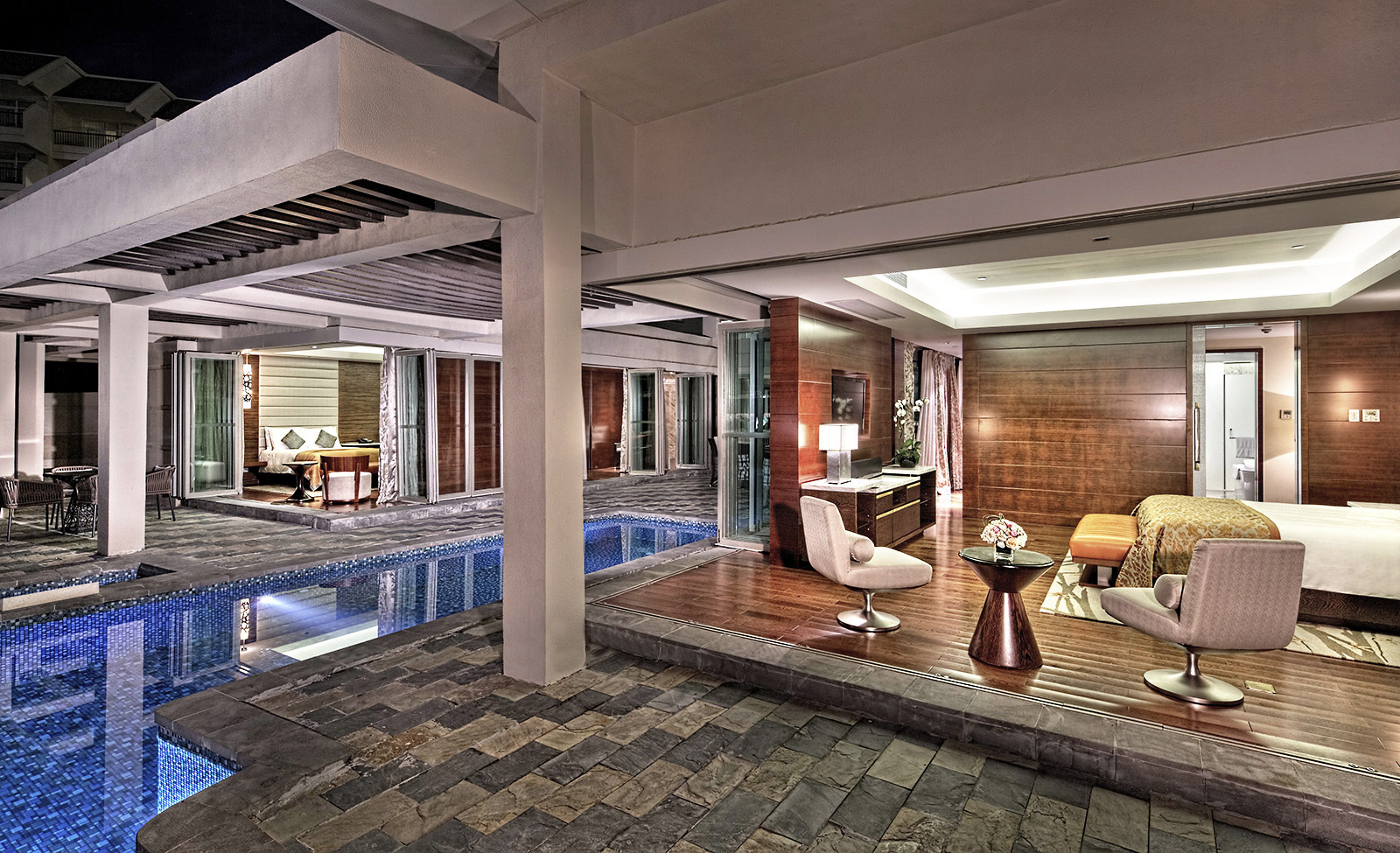 Interior and exterior architectural photography of the MGM Grand Sanya Resort in Sanya, China by hotel and resort photographer Paul Dingman