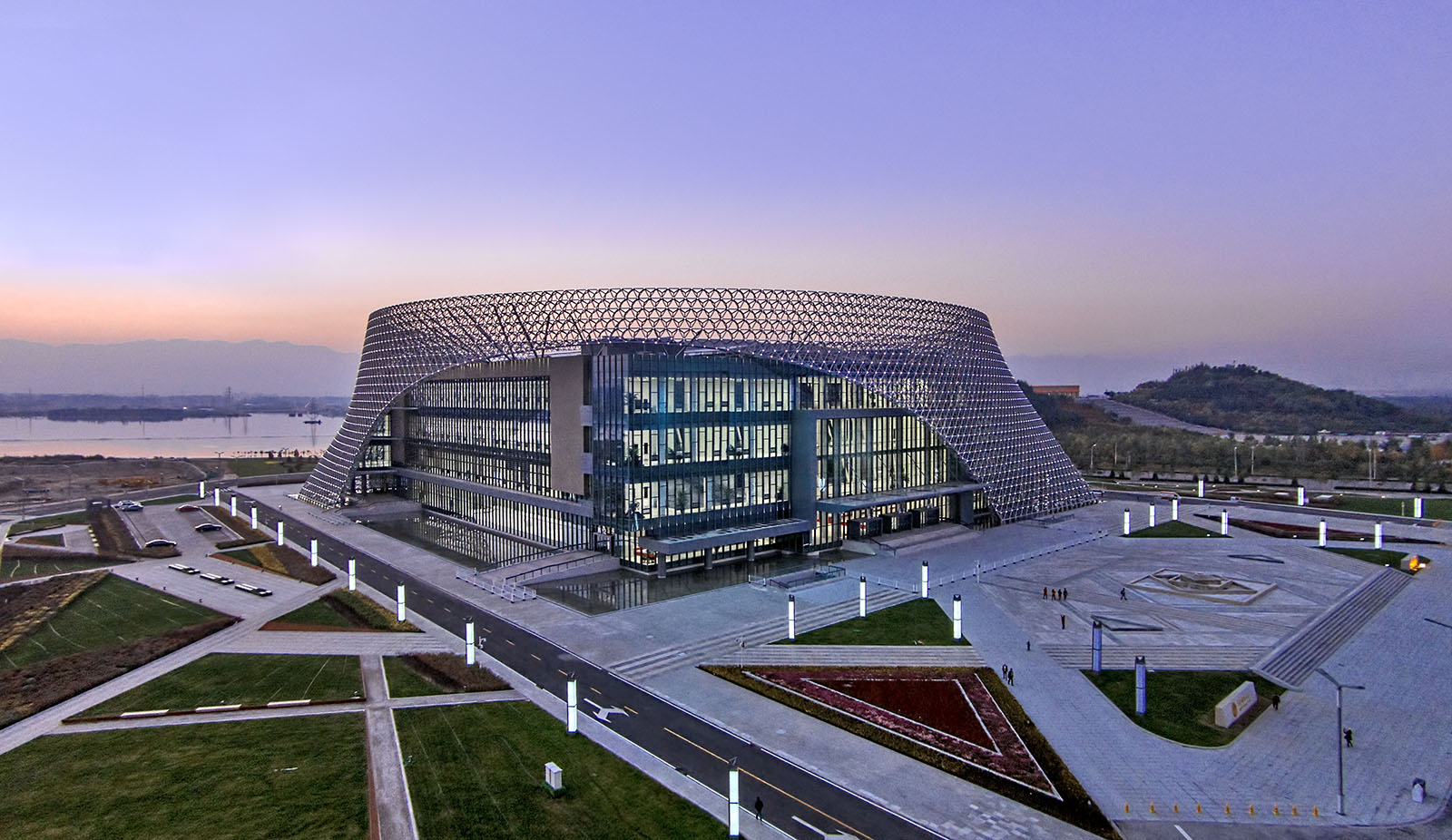 Aerial drone architectural photography of various buildings and projects in China and Asia by Paul Dingman