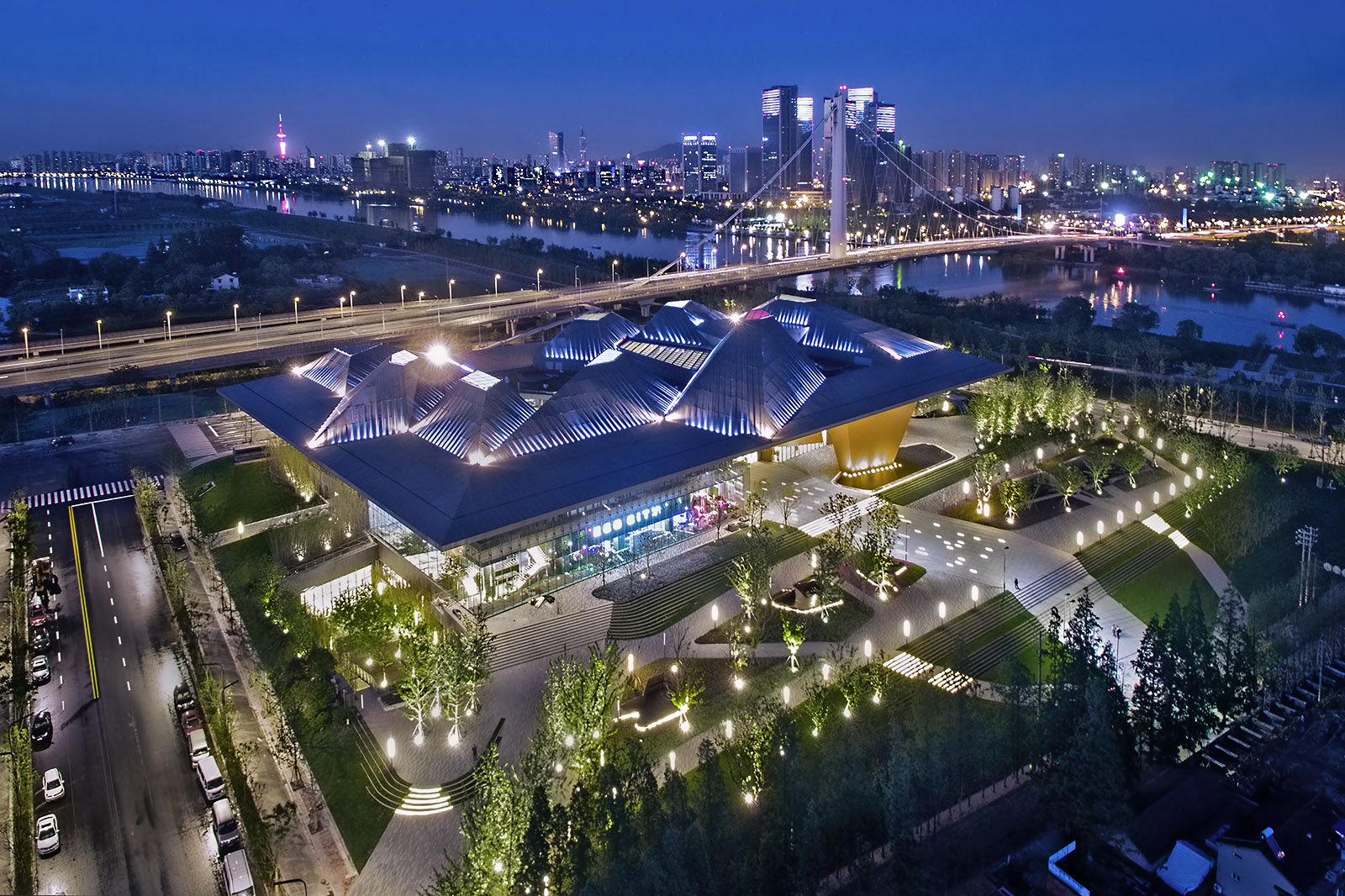 Aerial drone architectural photography of various buildings and projects in China and Asia by Paul Dingman