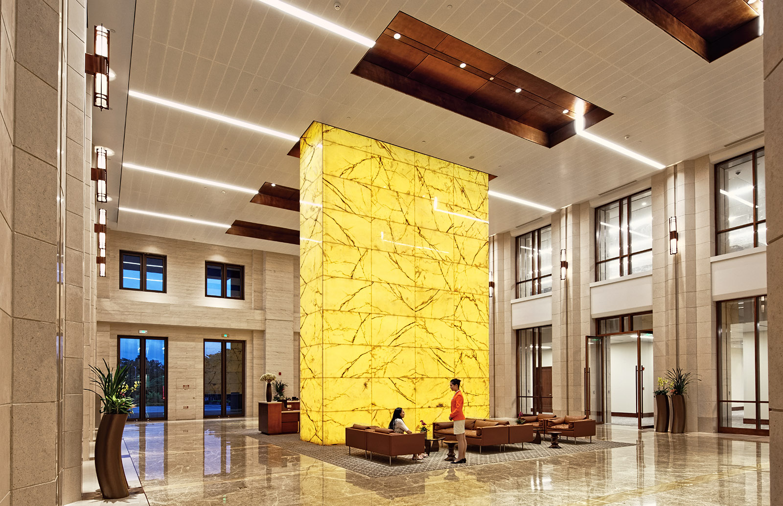 Interior, exterior, and aerial drone architectural photography of the Huawei Financial Center in Shenzhen, China commissioned by HDR Architects. © Paul Dingman architectural photographer