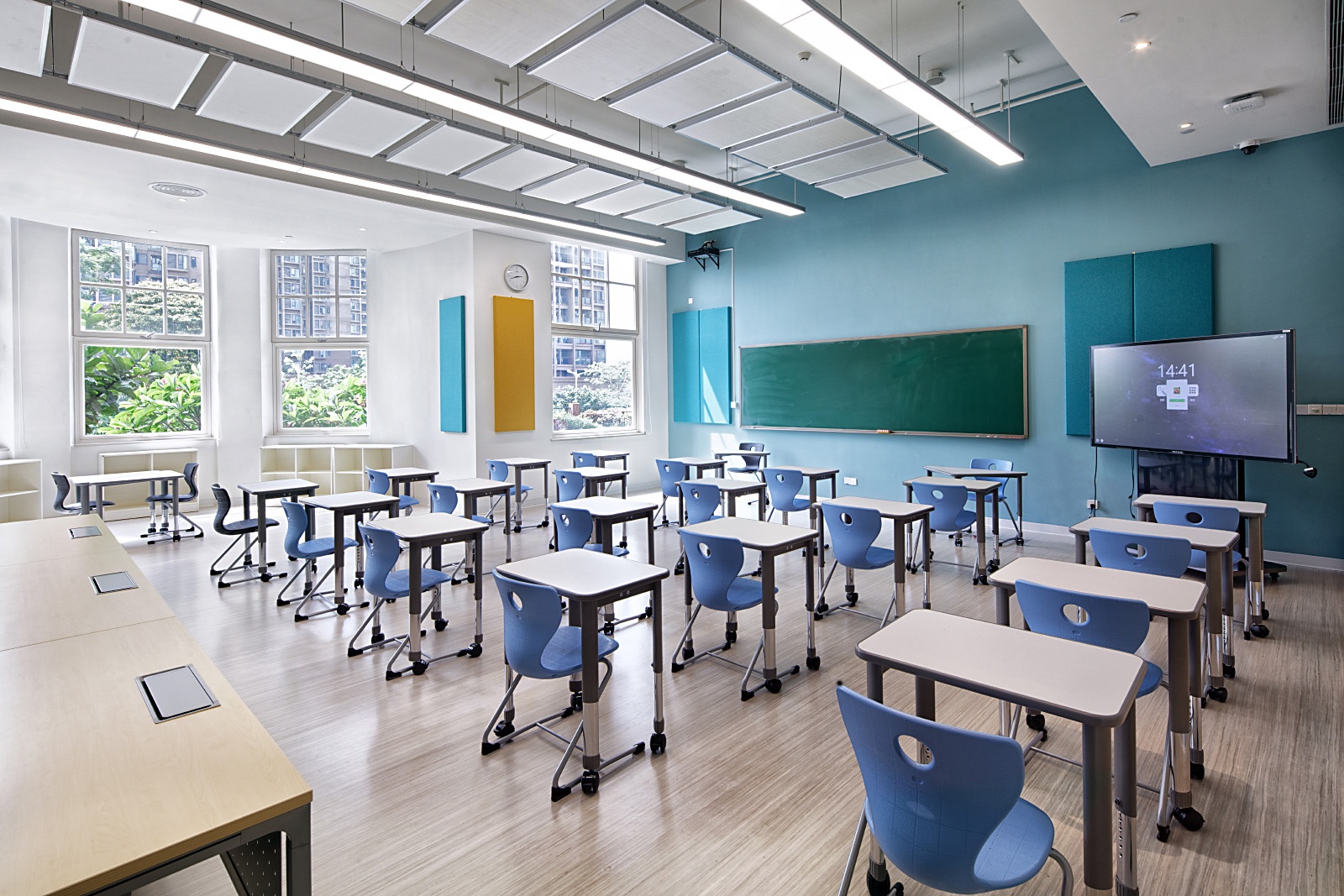 Interior photography of the Taiwan Park International School in Dongguan, China. Architect: HDR.